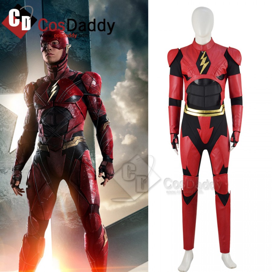 Movie Justice League The Flash Barry Allen Cosplay Costume